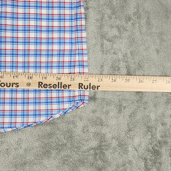 Vineyard Vines Shirt Mens Medium Red Check Long Sleeve OTG Performance - Picture 14 of 15